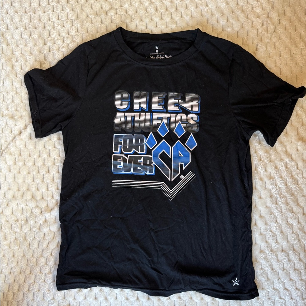 Cheer Athletics CA t-shirt made by Rebel size AL. EUC